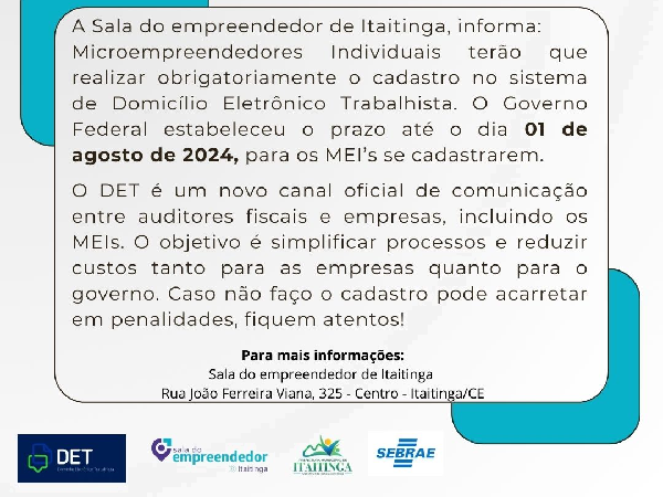 Comunicado aos Microempreendedores Individuais